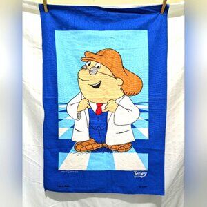 Vintage Tetley Tea Bags Kitchen Towel Gaffer Tea Folk 100% Cotton Collectable